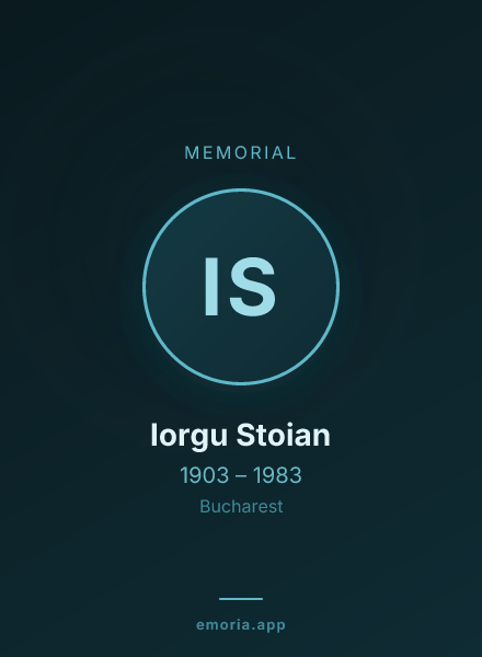 Memorial portrait of Iorgu Stoian