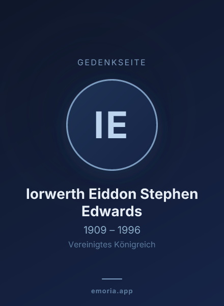 Gedenkportrait von Iorwerth Eiddon Stephen Edwards