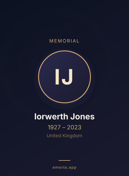 Memorial portrait of Iorwerth Jones