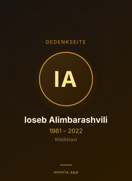 Gedenkportrait von Ioseb Alimbarashvili