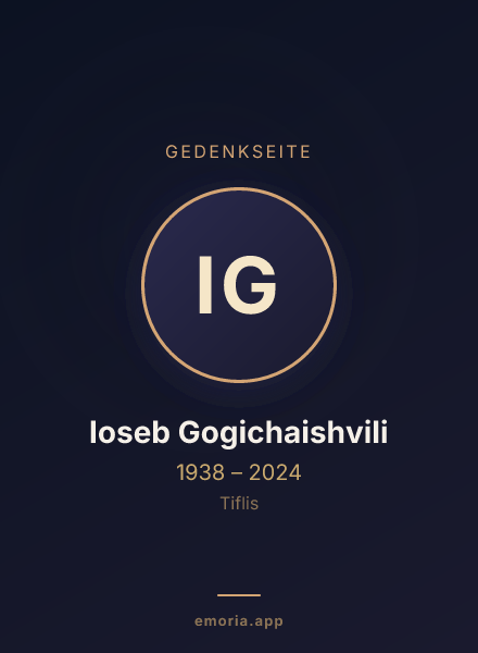Gedenkportrait von Ioseb Gogichaishvili