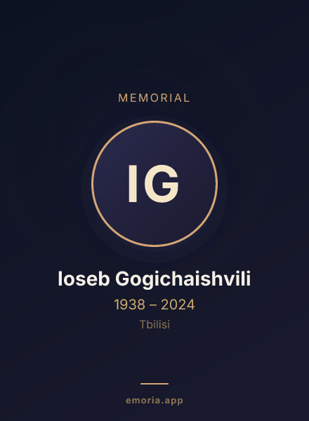 Memorial portrait of Ioseb Gogichaishvili