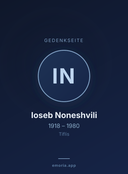 Gedenkportrait von Ioseb Noneshvili