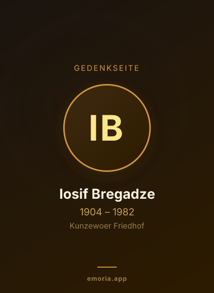 Gedenkportrait von Iosif Bregadze
