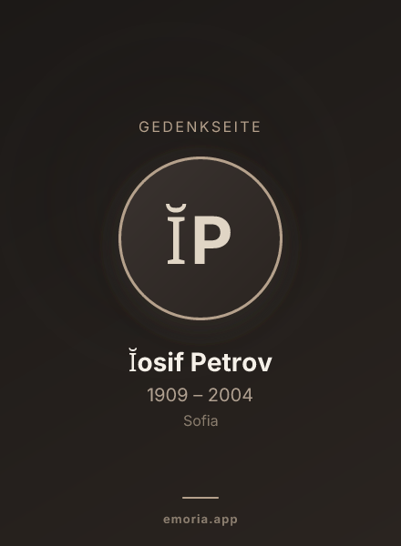 Gedenkportrait von Ĭosif Petrov