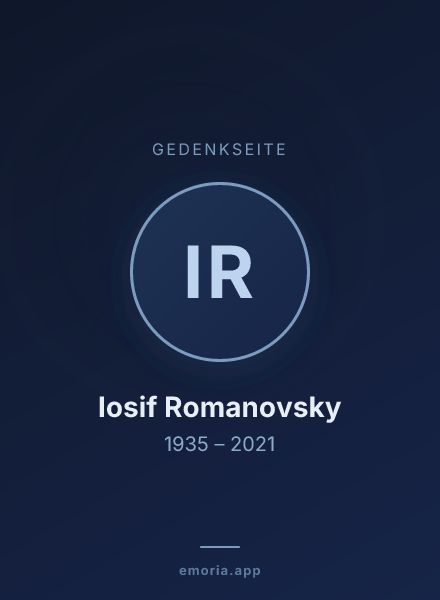 Gedenkportrait von Iosif Romanovsky