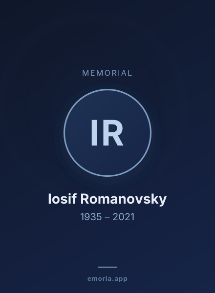 Memorial portrait of Iosif Romanovsky