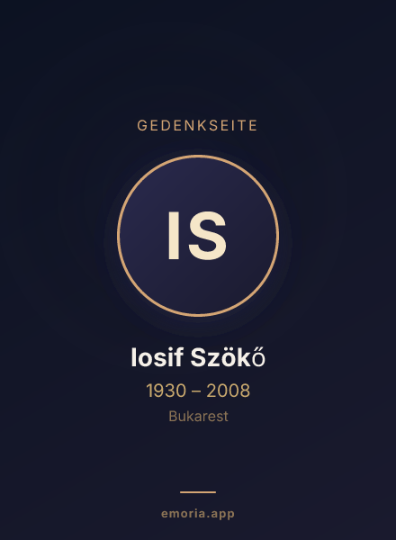 Gedenkportrait von Iosif Szökő