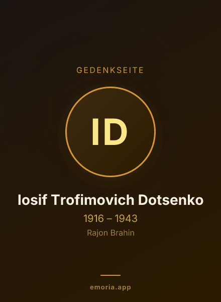 Gedenkportrait von Iosif Trofimovich Dotsenko