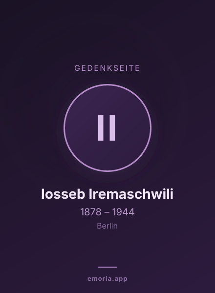 Gedenkportrait von Iosseb Iremaschwili
