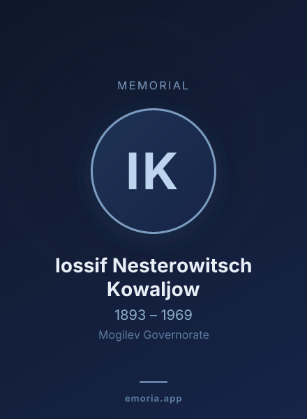 Memorial portrait of Iossif Nesterowitsch Kowaljow
