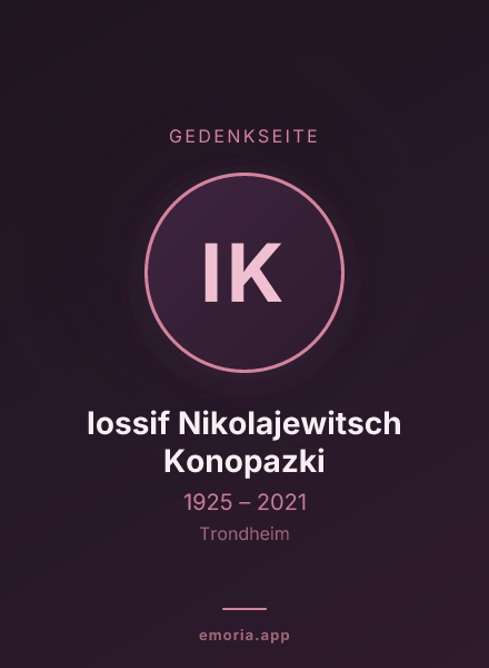 Gedenkportrait von Iossif Nikolajewitsch Konopazki