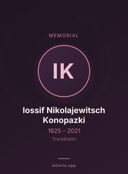Memorial portrait of Iossif Nikolajewitsch Konopazki