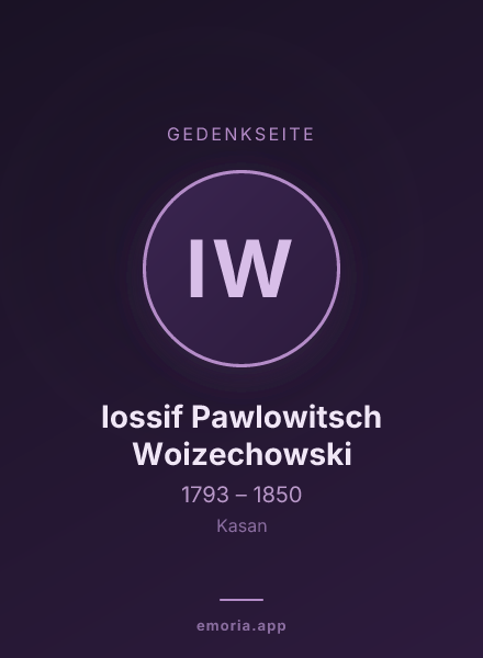Gedenkportrait von Iossif Pawlowitsch Woizechowski