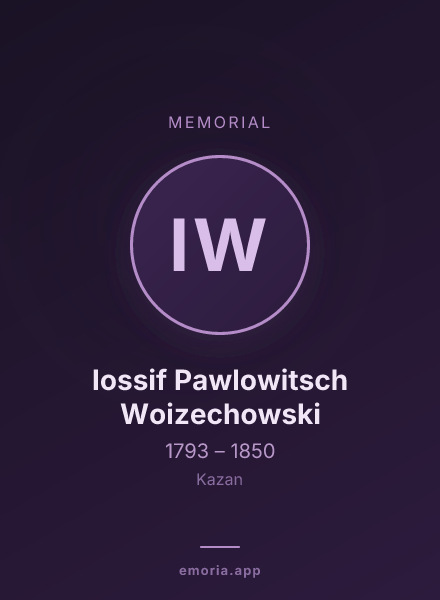 Memorial portrait of Iossif Pawlowitsch Woizechowski