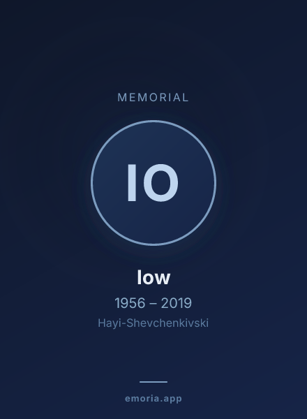 Memorial portrait of Iow