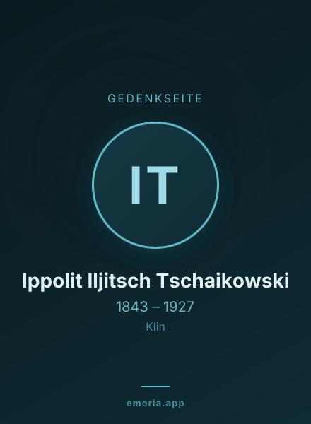 Gedenkportrait von Ippolit Iljitsch Tschaikowski