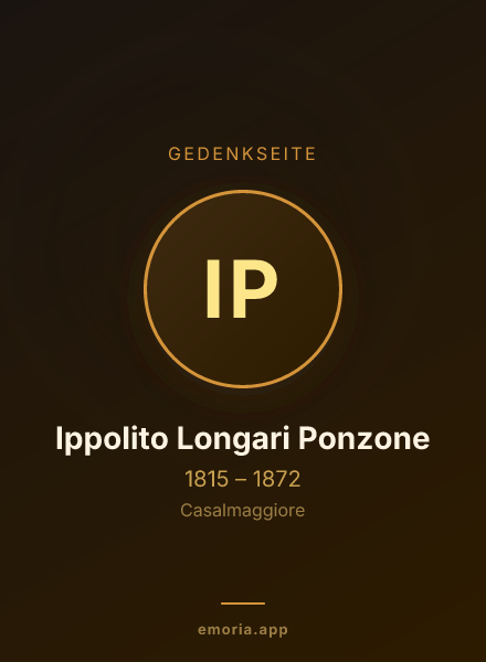 Gedenkportrait von Ippolito Longari Ponzone