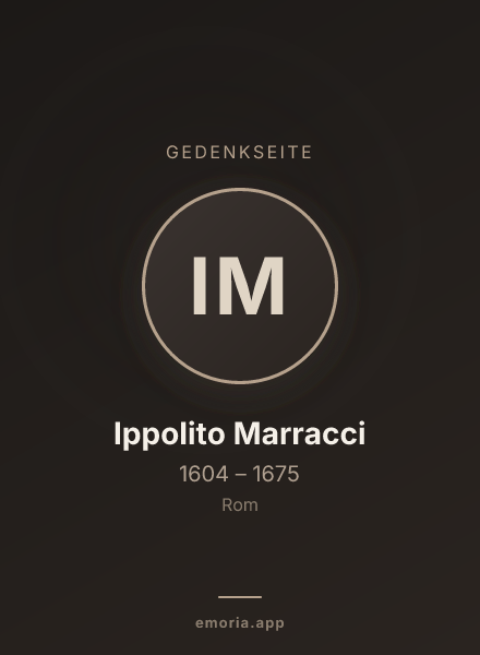 Gedenkportrait von Ippolito Marracci