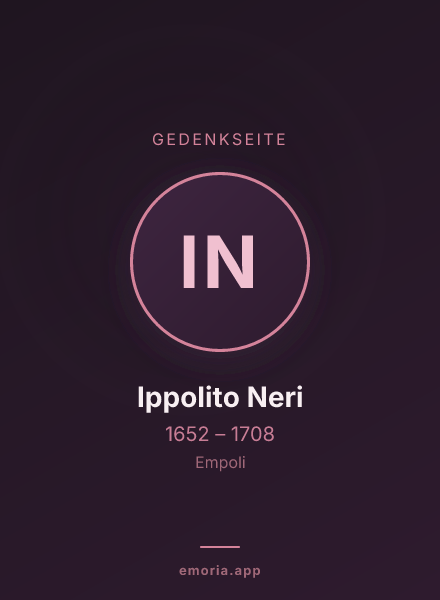 Gedenkportrait von Ippolito Neri