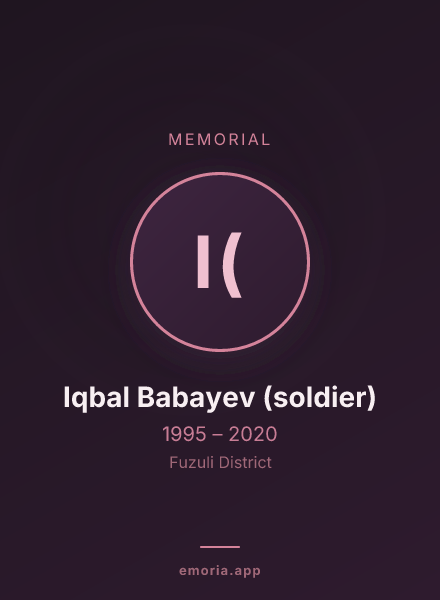Memorial portrait of Iqbal Babayev (soldier)