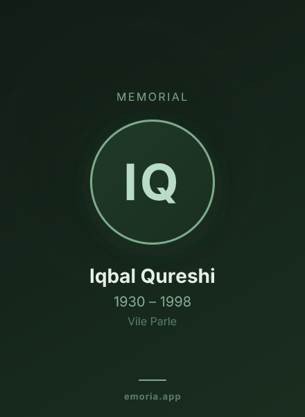 Memorial portrait of Iqbal Qureshi