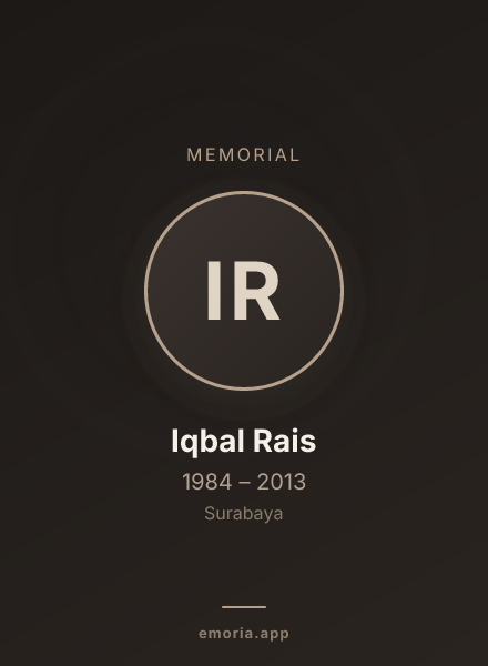 Memorial portrait of Iqbal Rais