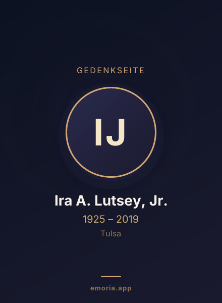 Gedenkportrait von Ira A. Lutsey, Jr.