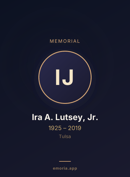 Memorial portrait of Ira A. Lutsey, Jr.