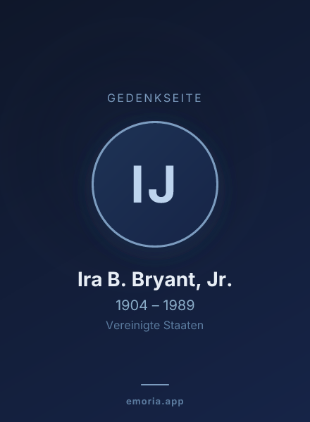 Gedenkportrait von Ira B. Bryant, Jr.