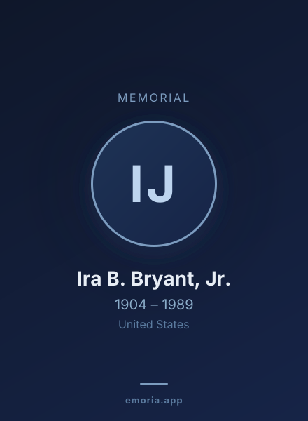 Memorial portrait of Ira B. Bryant, Jr.