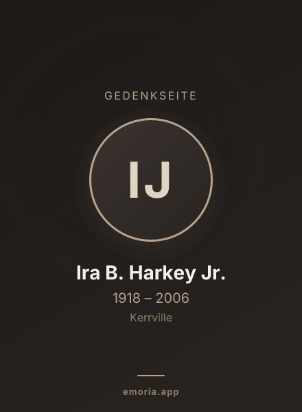 Gedenkportrait von Ira B. Harkey Jr.