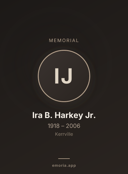 Memorial portrait of Ira B. Harkey Jr.