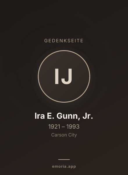 Gedenkportrait von Ira E. Gunn, Jr.