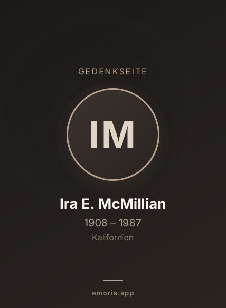 Gedenkportrait von Ira E. McMillian