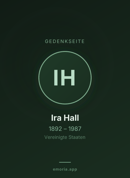 Gedenkportrait von Ira Hall