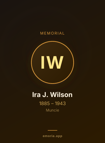 Memorial portrait of Ira J. Wilson