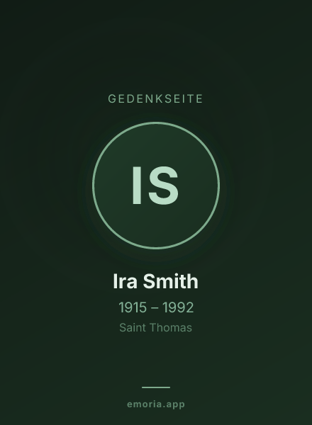 Gedenkportrait von Ira Smith