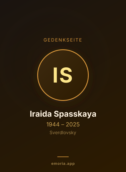 Gedenkportrait von Iraida Spasskaya
