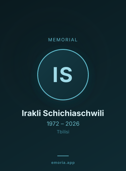 Memorial portrait of Irakli Schichiaschwili