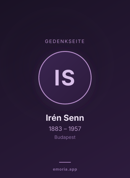 Gedenkportrait von Irén Senn