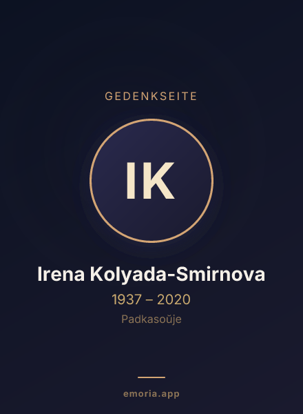 Gedenkportrait von Irena Kolyada-Smirnova