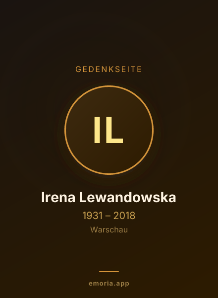 Gedenkportrait von Irena Lewandowska
