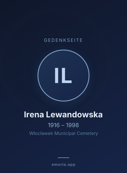 Gedenkportrait von Irena Lewandowska