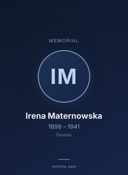 Memorial portrait of Irena Maternowska