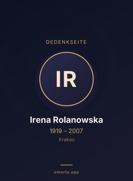 Gedenkportrait von Irena Rolanowska