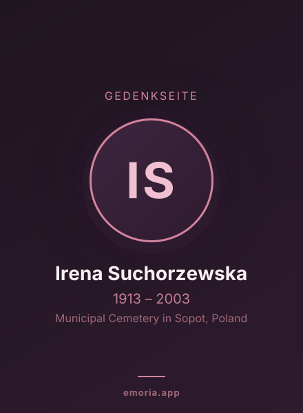 Gedenkportrait von Irena Suchorzewska