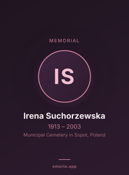 Memorial portrait of Irena Suchorzewska