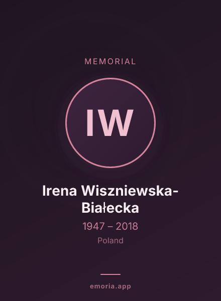 Memorial portrait of Irena Wiszniewska-Białecka