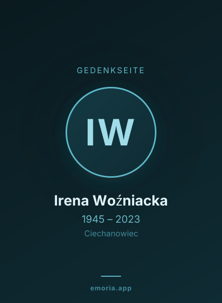 Gedenkportrait von Irena Woźniacka
